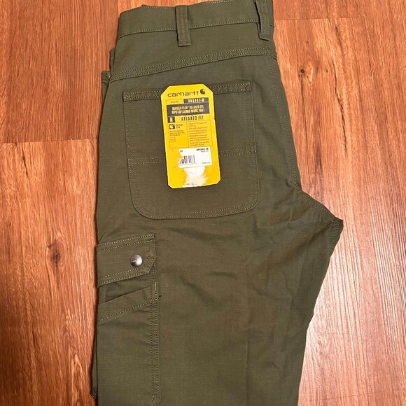 Carhartt Relaxed Fit Ripstop Cargo Work Pant Basil Green NWT BN5461-M 30x30 - Picture 2 of 7
